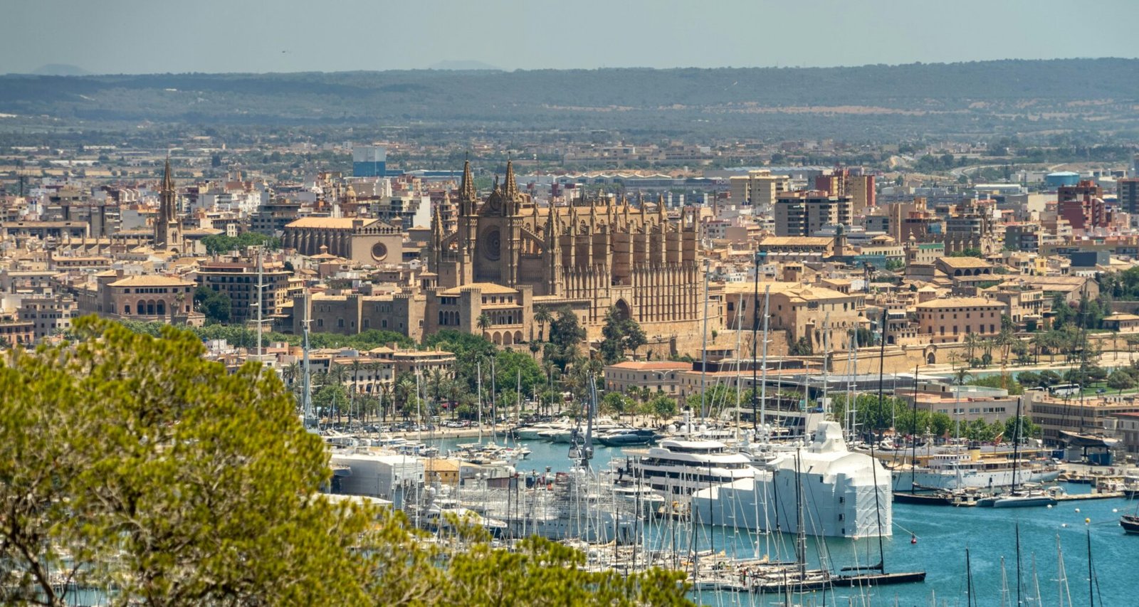 Stadtansicht auf Mallorca mit Wasser und Booten, fotografiert von David Vives
