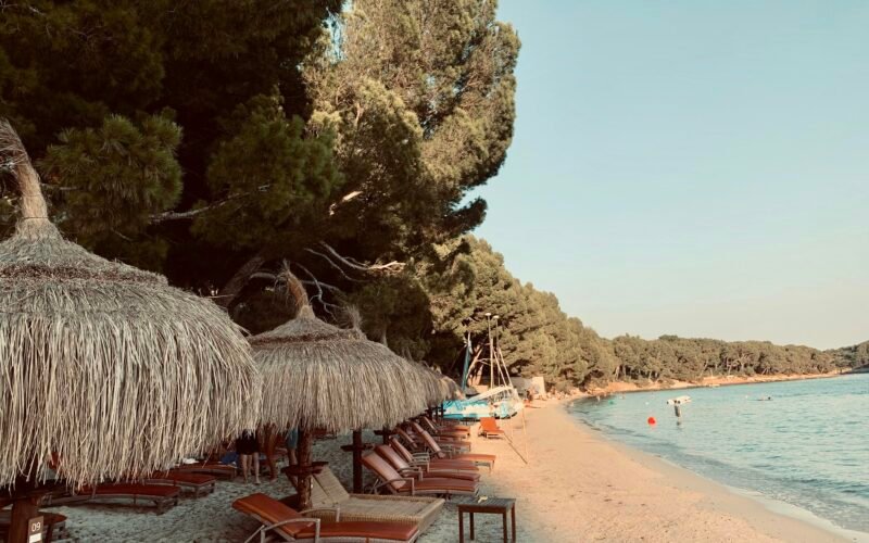 Braunes Holzhaus in der Nähe eines Gewässers auf Mallorca bei Tageslicht, aufgenommen von Kamil Pietrzak