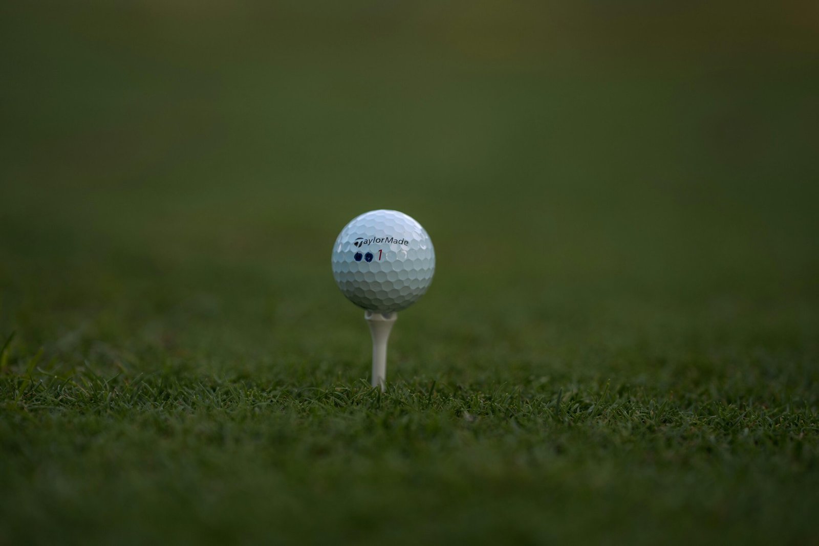 Golfball auf einem Golfplatz auf Mallorca, bereit für den Abschlag, fotografiert von Bryce Wendler