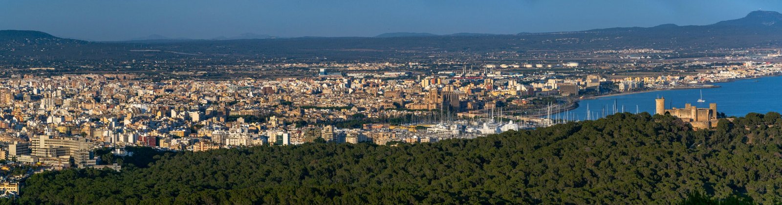 Großer Wasserbereich umgeben von einer Stadt auf Mallorca, fotografiert von David Vives.