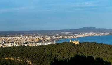 Panoramafoto einer Stadt mit Wasser auf Mallorca, aufgenommen von David Vives.