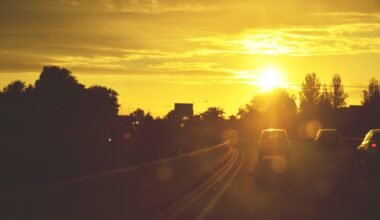 Fahrzeuge auf der Straße während der goldenen Stunde auf Mallorca, aufgenommen von Marvin Meyer