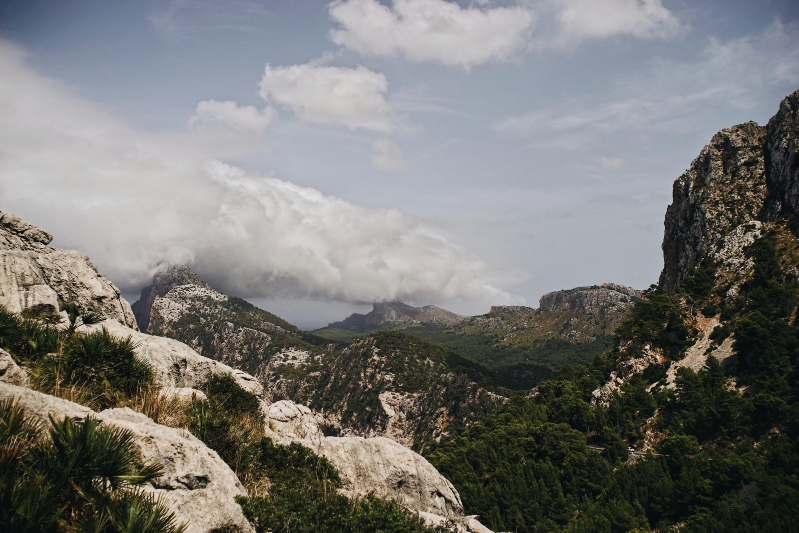 Weiße Felsen und Bergformation auf Mallorca, fotografiert von Oscar Nord